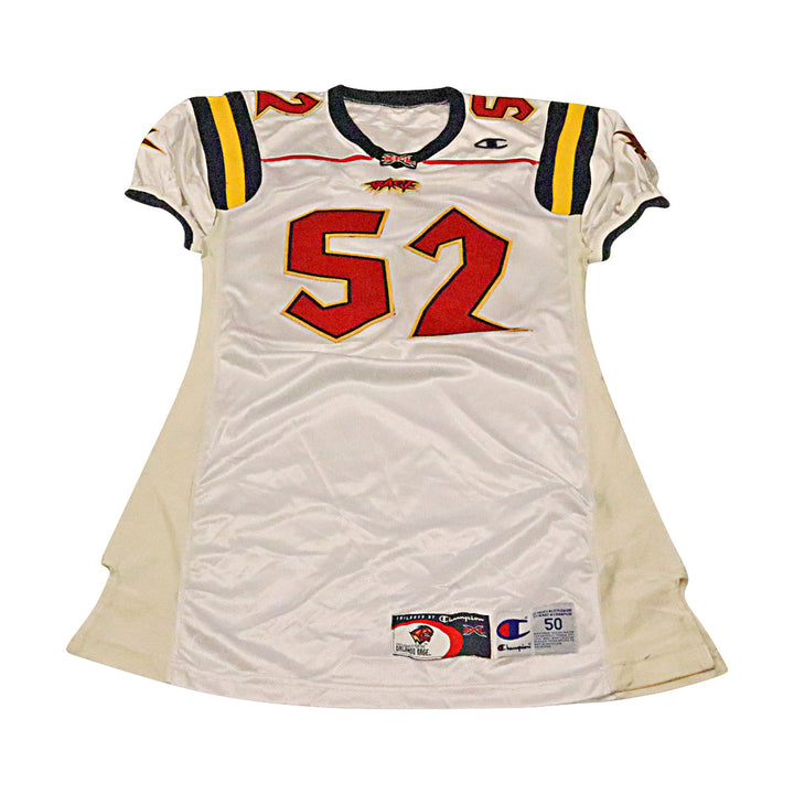 Joe Cummings Orlando Rage 2001 Game Used Away Jersey Size 50 +2