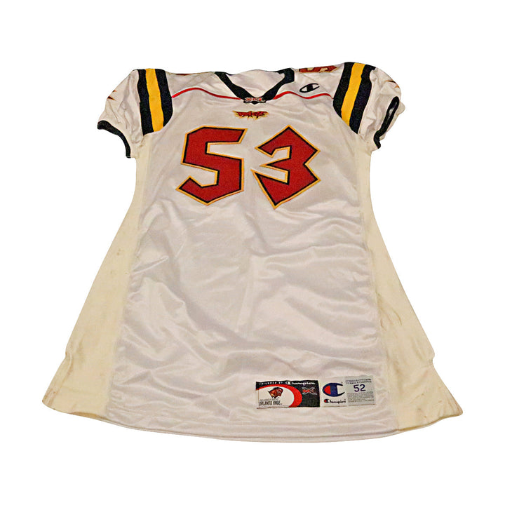 Orlando Rage 2001 #53 Team Issued Away Jersey Size 52 +2 Linemen Cut