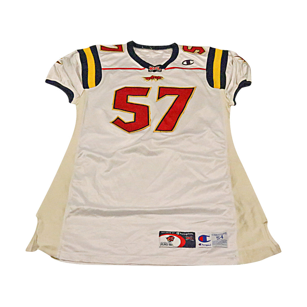 Cal Dixon Orlando Rage 2001 Game Used Away Jersey Size 54 +2 Linemen Cut
