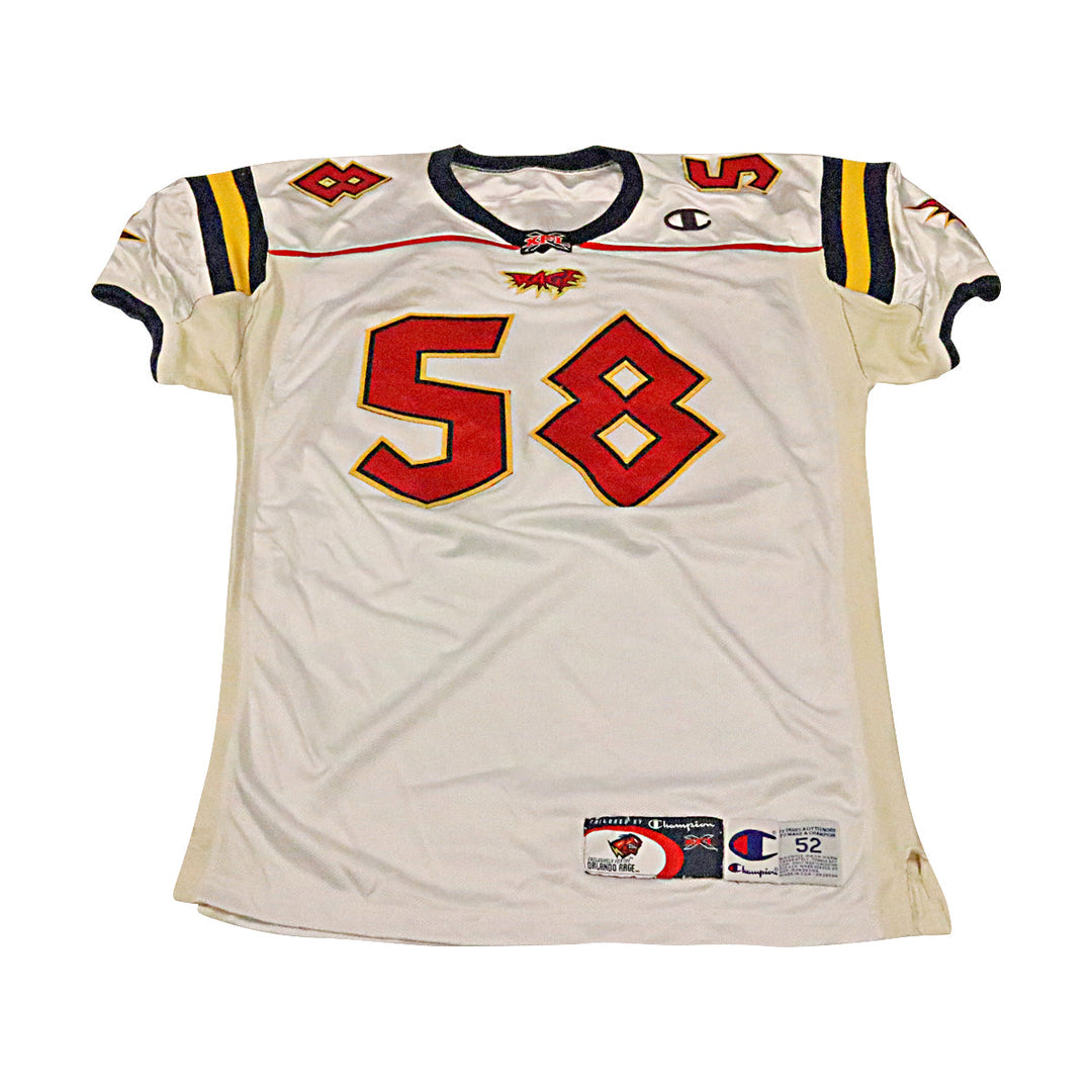 Patrise Alexander Orlando Rage 2001 Game Used Away Jersey Size 52 +2