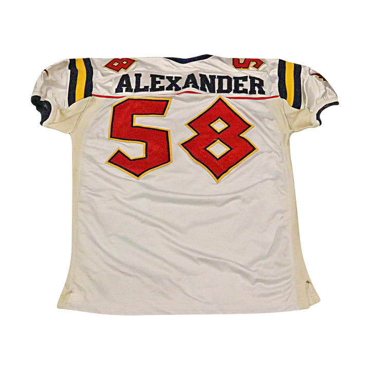 Patrise Alexander Orlando Rage 2001 Game Used Away Jersey Size 52 +2
