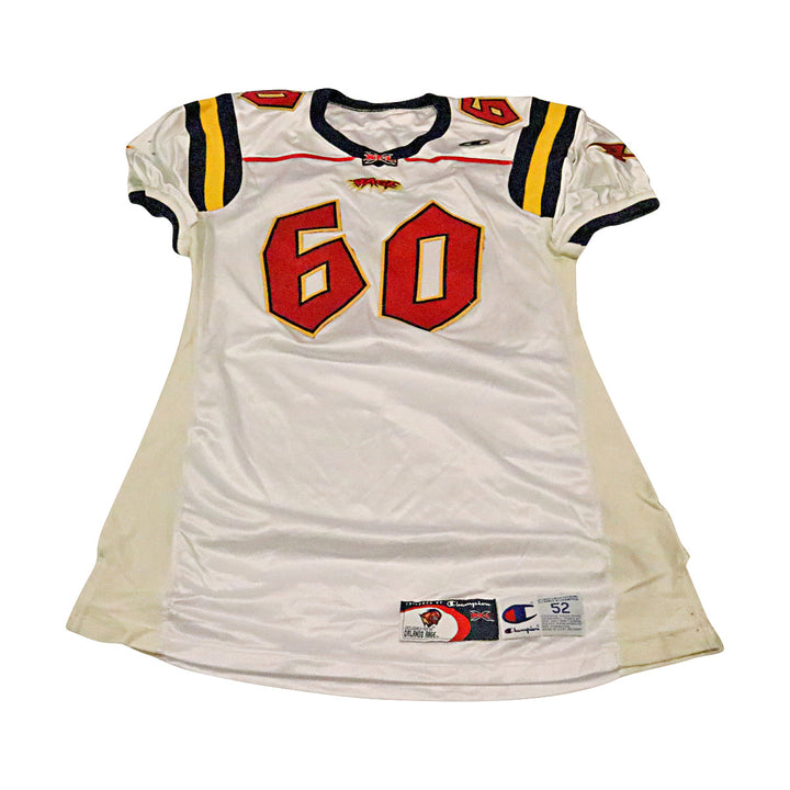 Garin Patrick Orlando Rage 2001 Game Used Away Jersey Size 52 +2 Linemen Cut