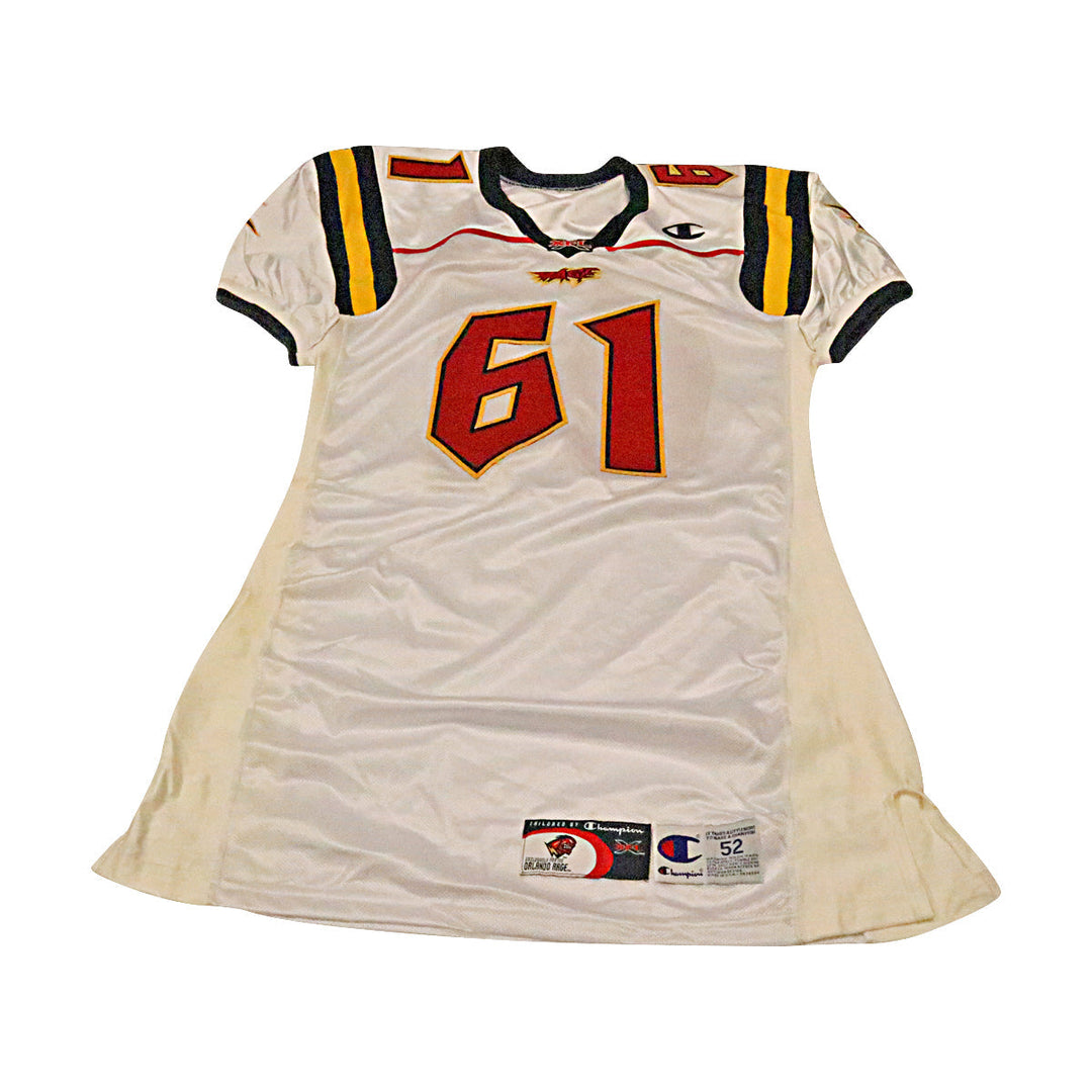 Orlando Rage 2001 #61 Team Issued Away Jersey Size 52 +2 Linemen Cut