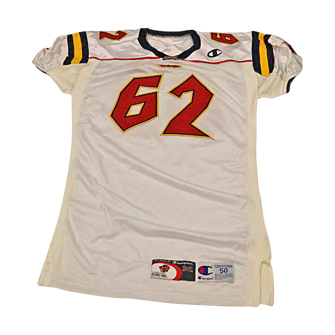 Orlando Rage 2001 #62 Team Issued Away Jersey Size 50 +2 
