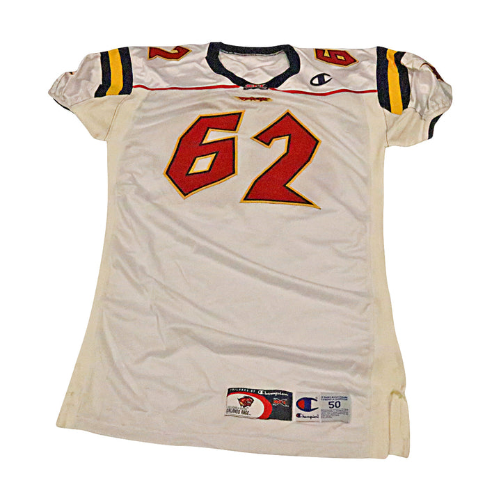Orlando Rage 2001 #62 Team Issued Away Jersey Size 50 +2 