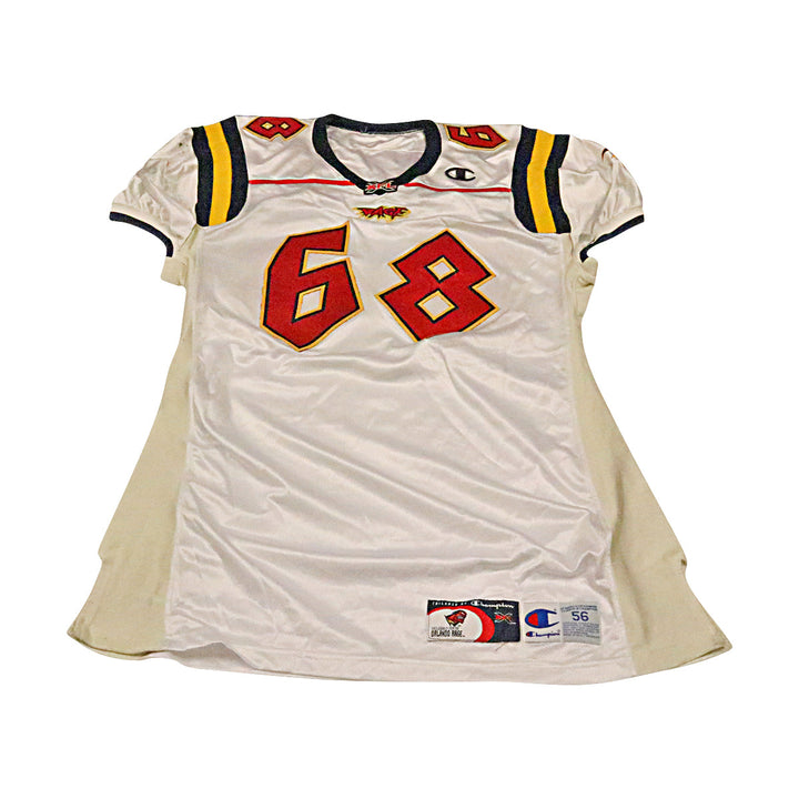 Dan Goodspeed Orlando Rage 2001 Game Used Away Jersey Size 56 +2 Linemen Cut