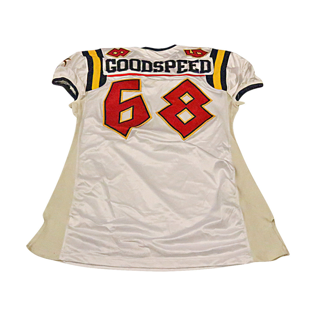 Dan Goodspeed Orlando Rage 2001 Game Used Away Jersey Size 56 +2 Linemen Cut