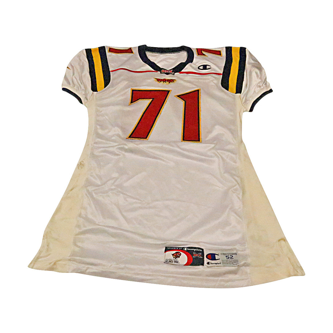 Orlando Rage 2001 #71 Team Issued Away Jersey Size 52 +2 Linemen Cut