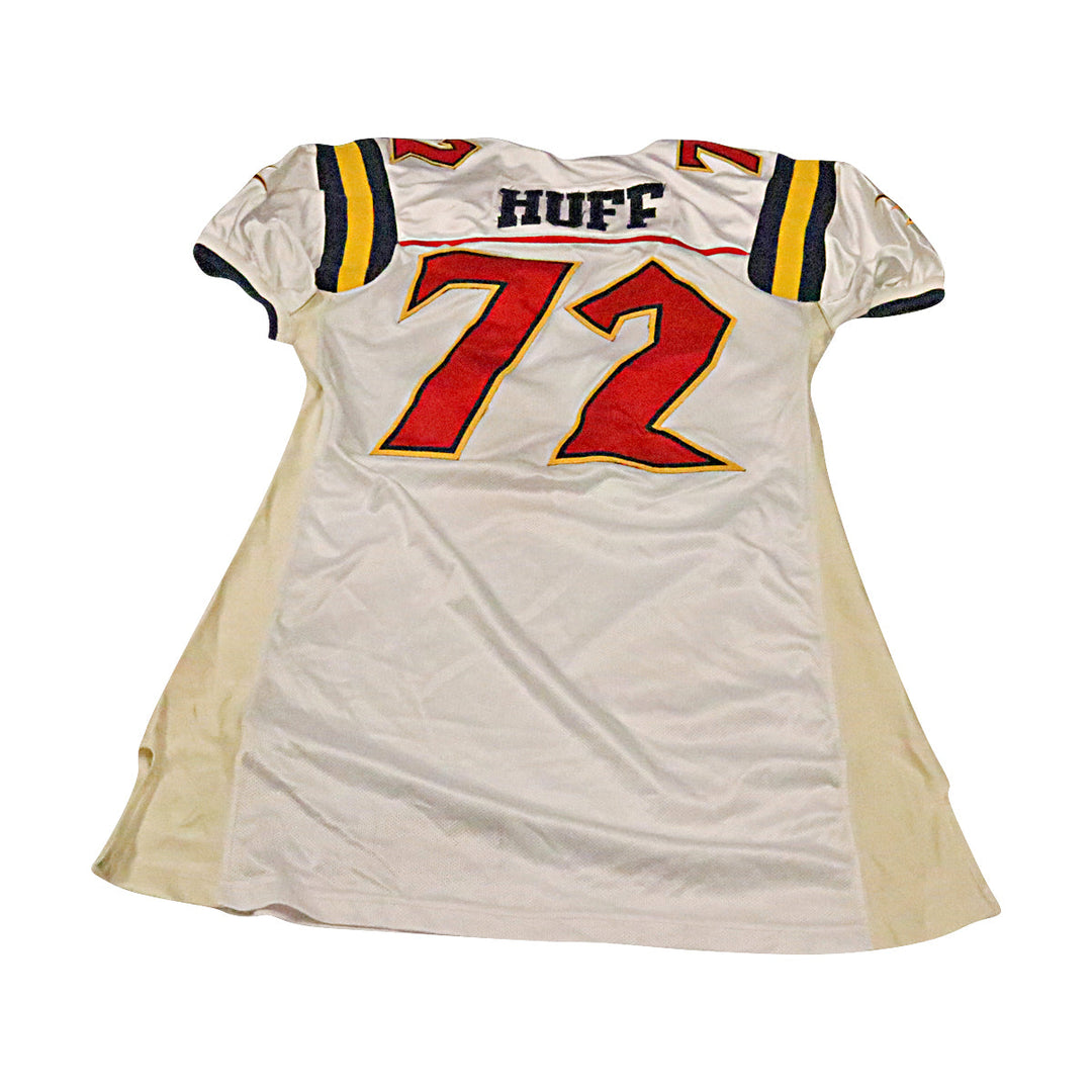 Ben Huff  Orlando Rage 2001 Game Used Away Jersey Size 54 +2 Linemen Cut
