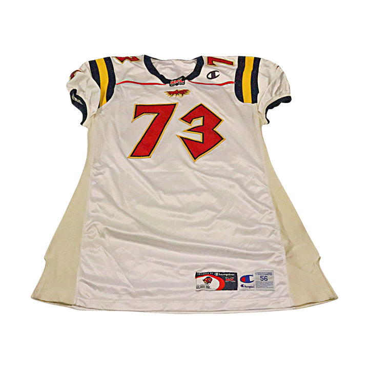 Jason Gamble Orlando Rage 2001 Game Used Away Jersey Size 56 +2 Linemen Cut