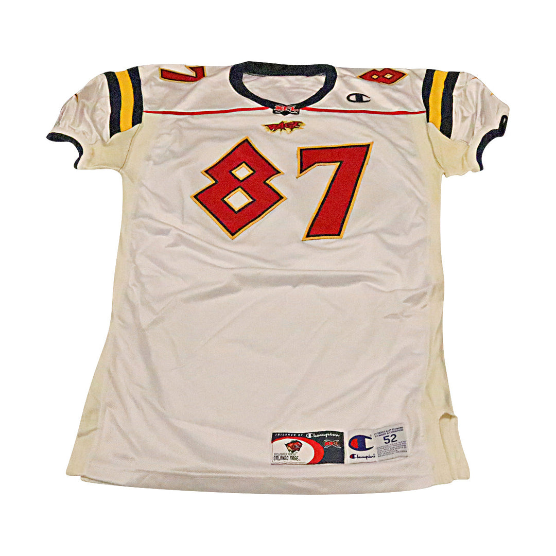 Vince Marrow Orlando Rage 2001 Game Used Away Jersey Size 52 +2