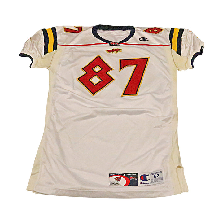 Vince Marrow Orlando Rage 2001 Game Used Away Jersey Size 52 +2