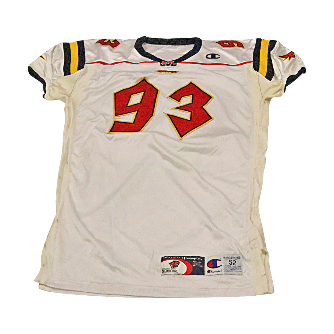 Corey Mayfield Orlando Rage 2001 Game Used Away Jersey Size 52 +2