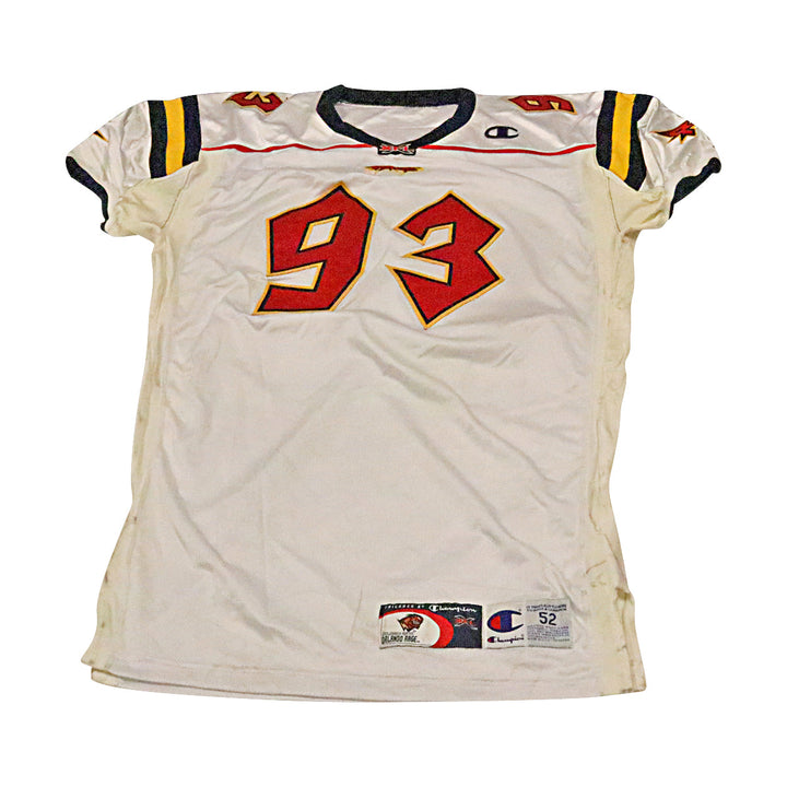 Corey Mayfield Orlando Rage 2001 Game Used Away Jersey Size 52 +2