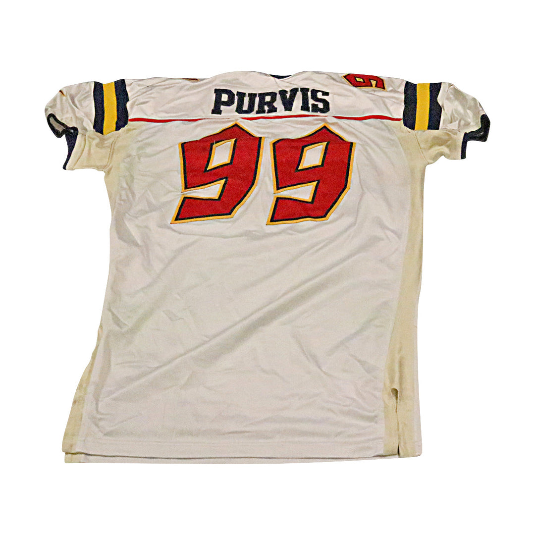 Andre Purvis Orlando Rage 2001 Game Used Away Jersey Size 56 +2 Linemen Cut
