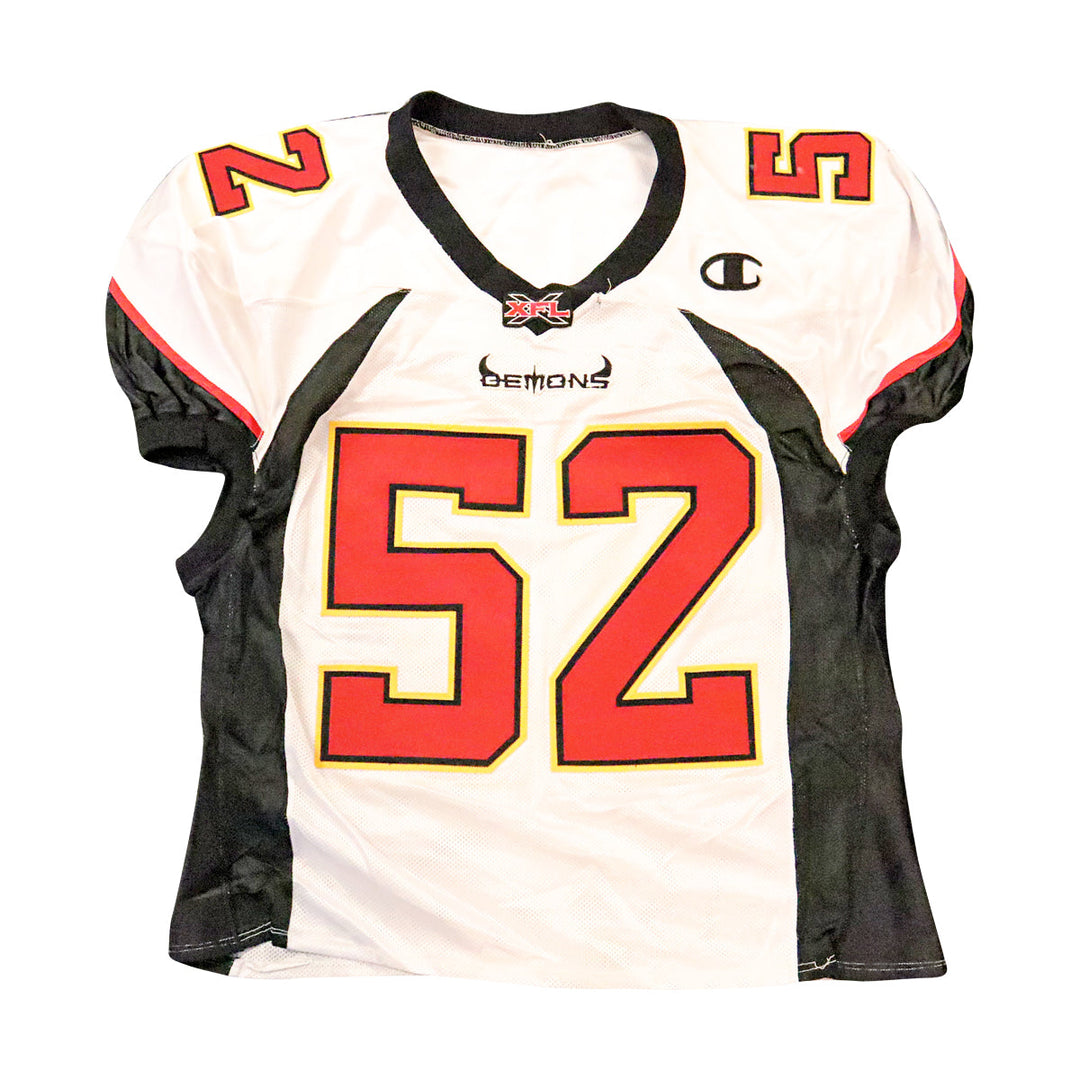 Jon Haskins San Francisco Demons 2001 Game Used Away Jersey Size 50 Shortened