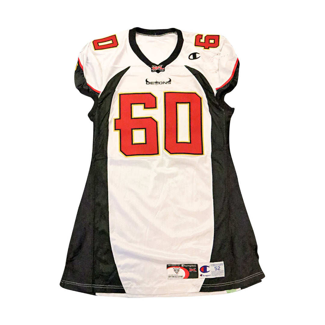 Robert Hunt San Francisco Demons 2001 Game Used Away Jersey Size 52 +2