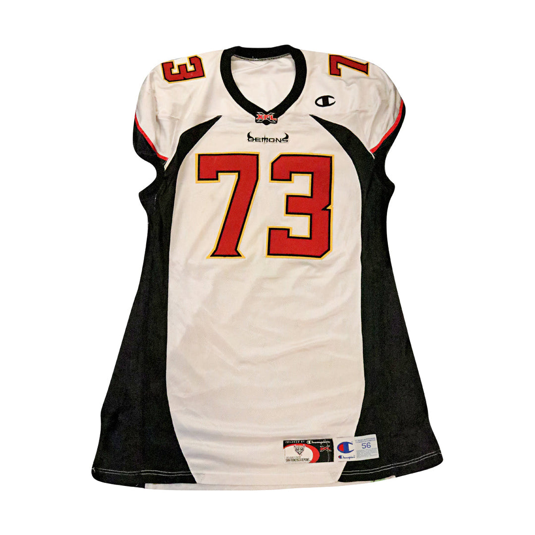 Pita Elisara San Francisco Demons 2001 Game Used Away Jersey Size 56 +2