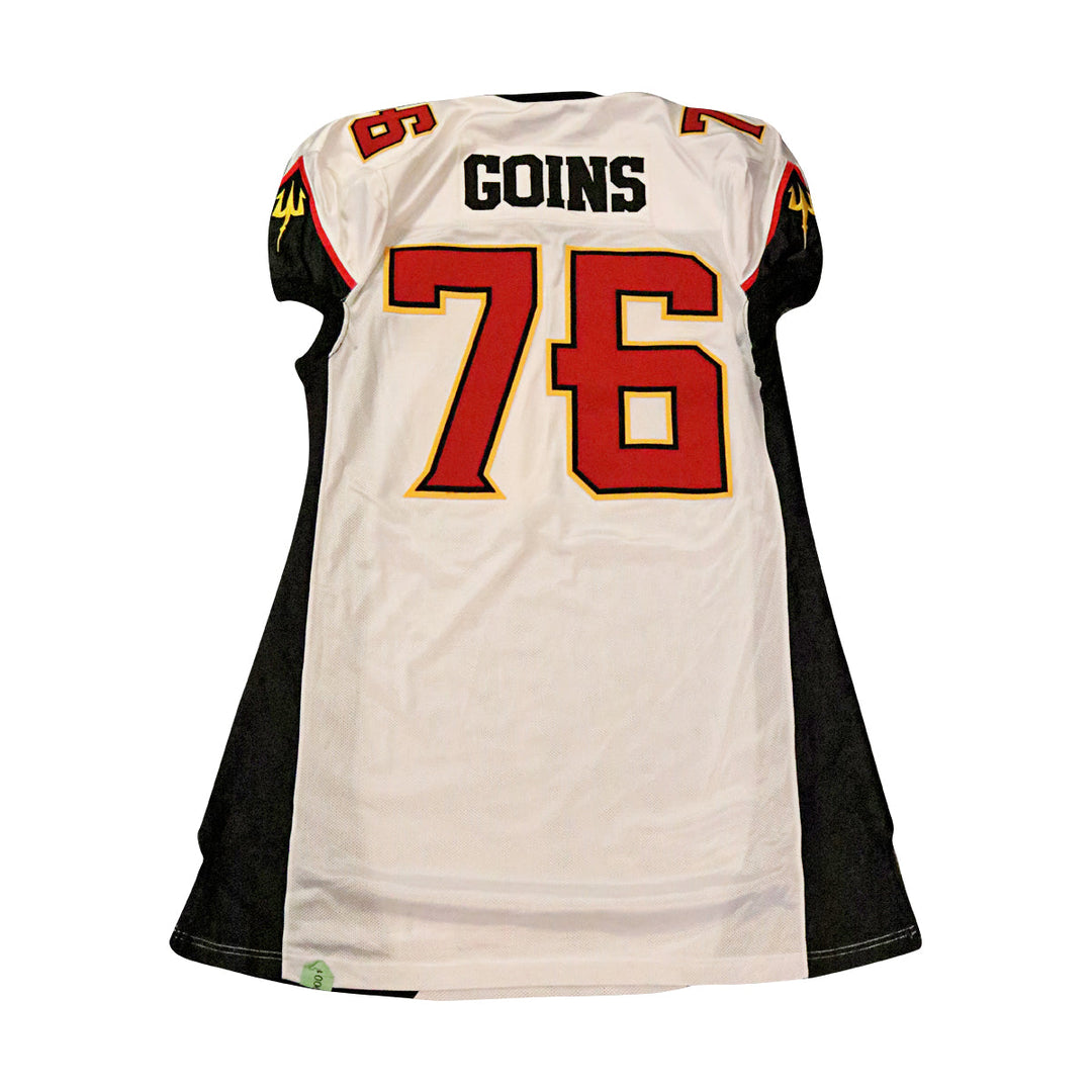 Harvey Goins San Francisco Demons 2001 Game Used Away Jersey Size 54 +2
