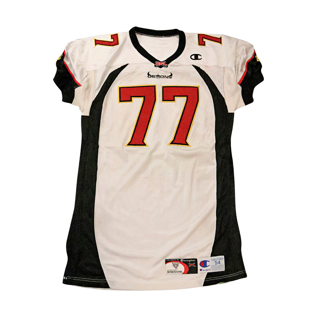 Steve Scifres San Francisco Demons 2001 Game Used Away Jersey Size 54 +2
