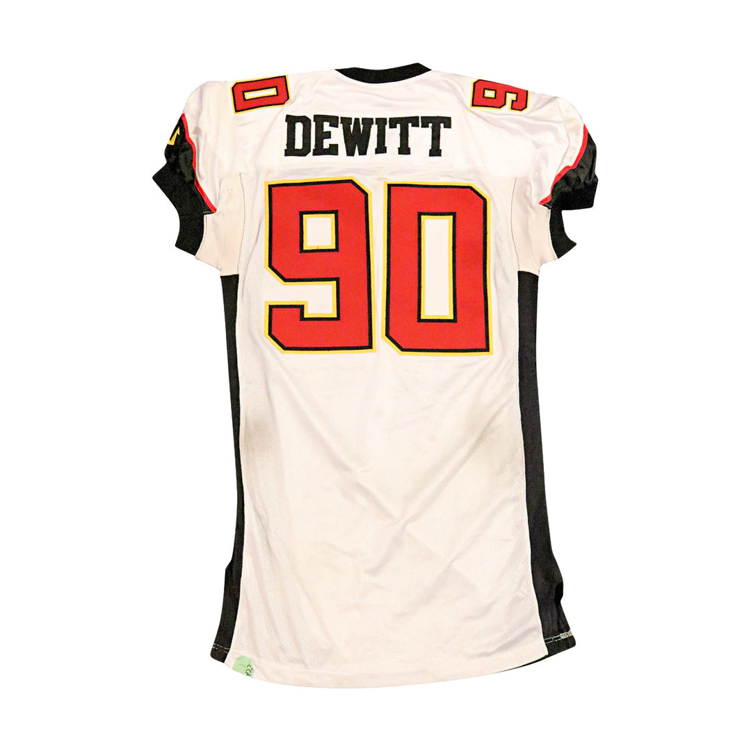 John DeWitt San Francisco Demons 2001 Game Used Away Jersey Size 50 +2