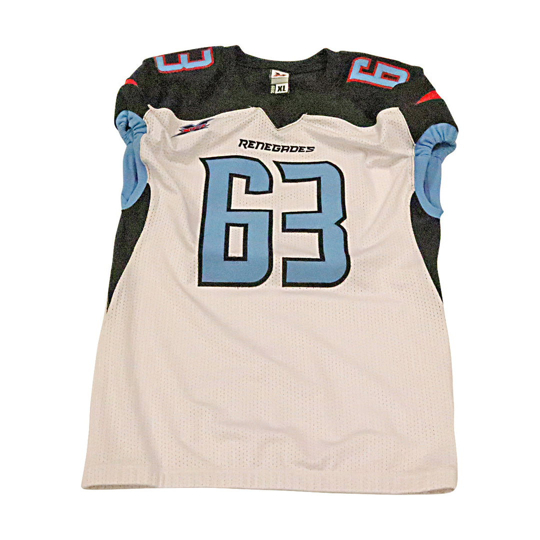Dallas Renegades 2020 #63 Team Issued Away Jersey XL