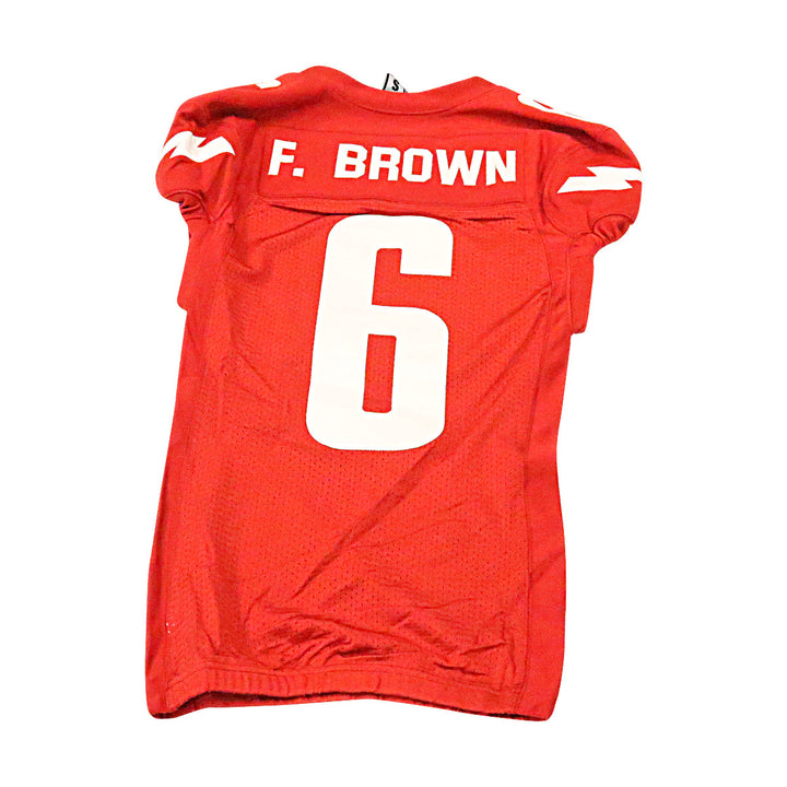 F. Brown DC Defenders 2020 Game Used Home Jersey S