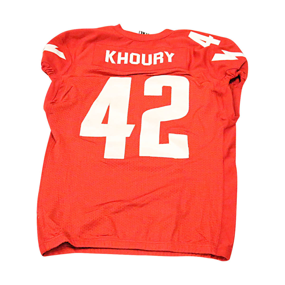 Brian Khoury DC Defenders 2020 Game Used Home Jersey XL