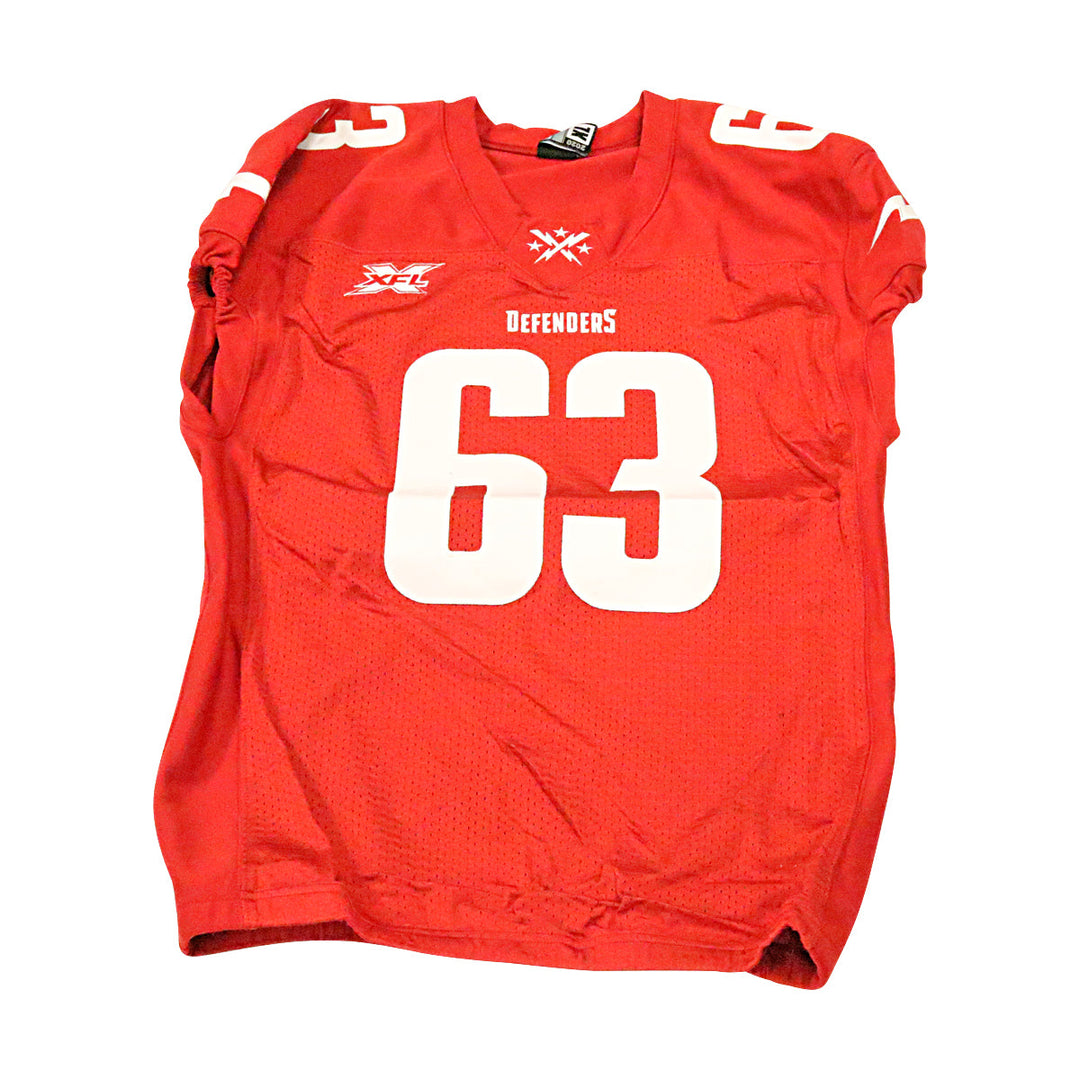 DC Defenders 2020 #63 Game Issued Home Jersey XL