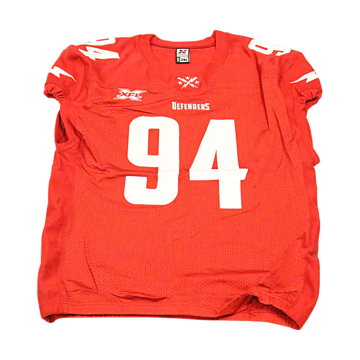 Kalani Vakameilalo DC Defenders 2020 Game Issued Home Jersey 2XL