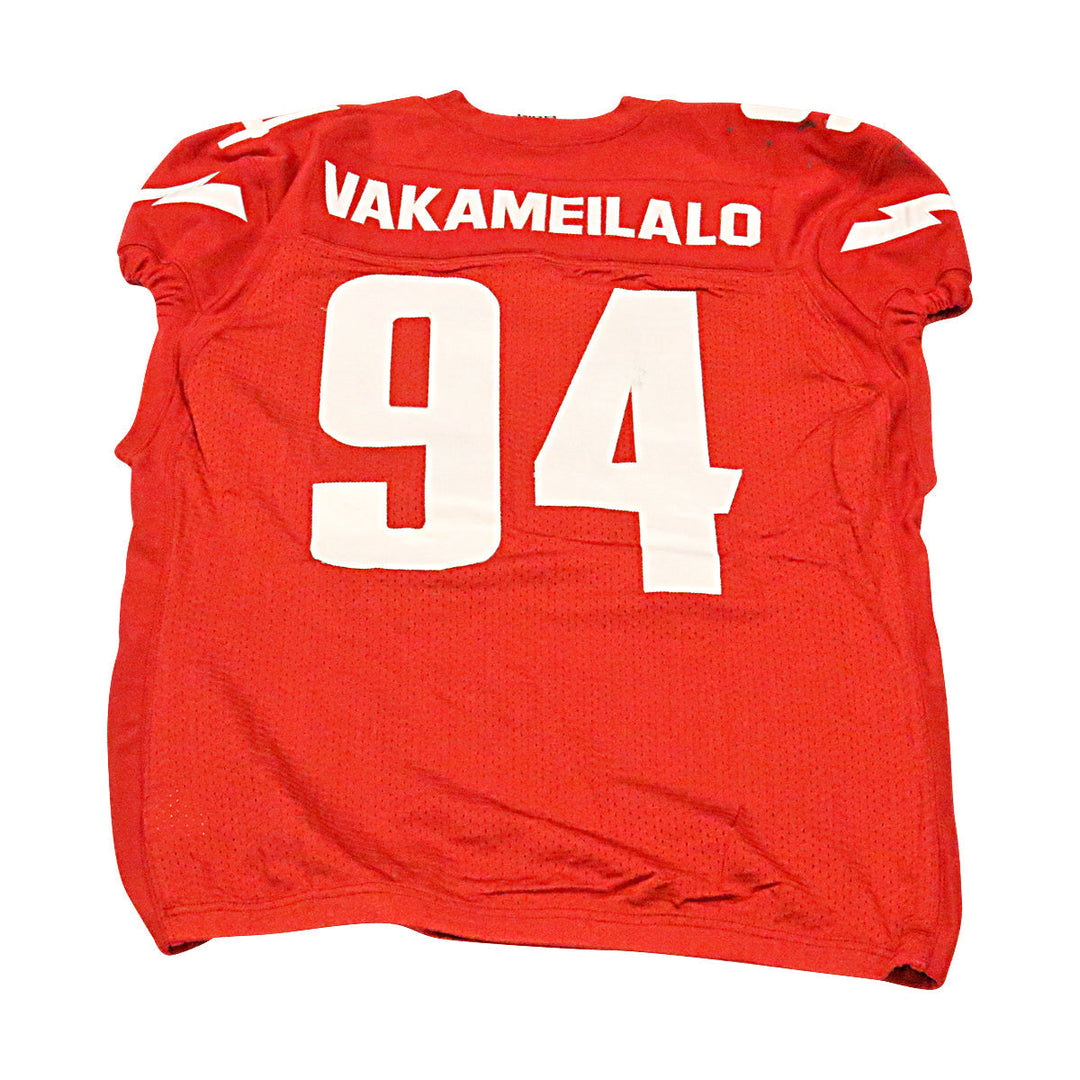 Kalani Vakameilalo DC Defenders 2020 Game Used Home Jersey 2XL
