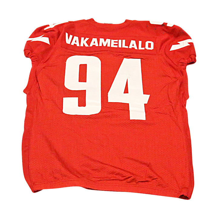 Kalani Vakameilalo DC Defenders 2020 Game Used Home Jersey 2XL