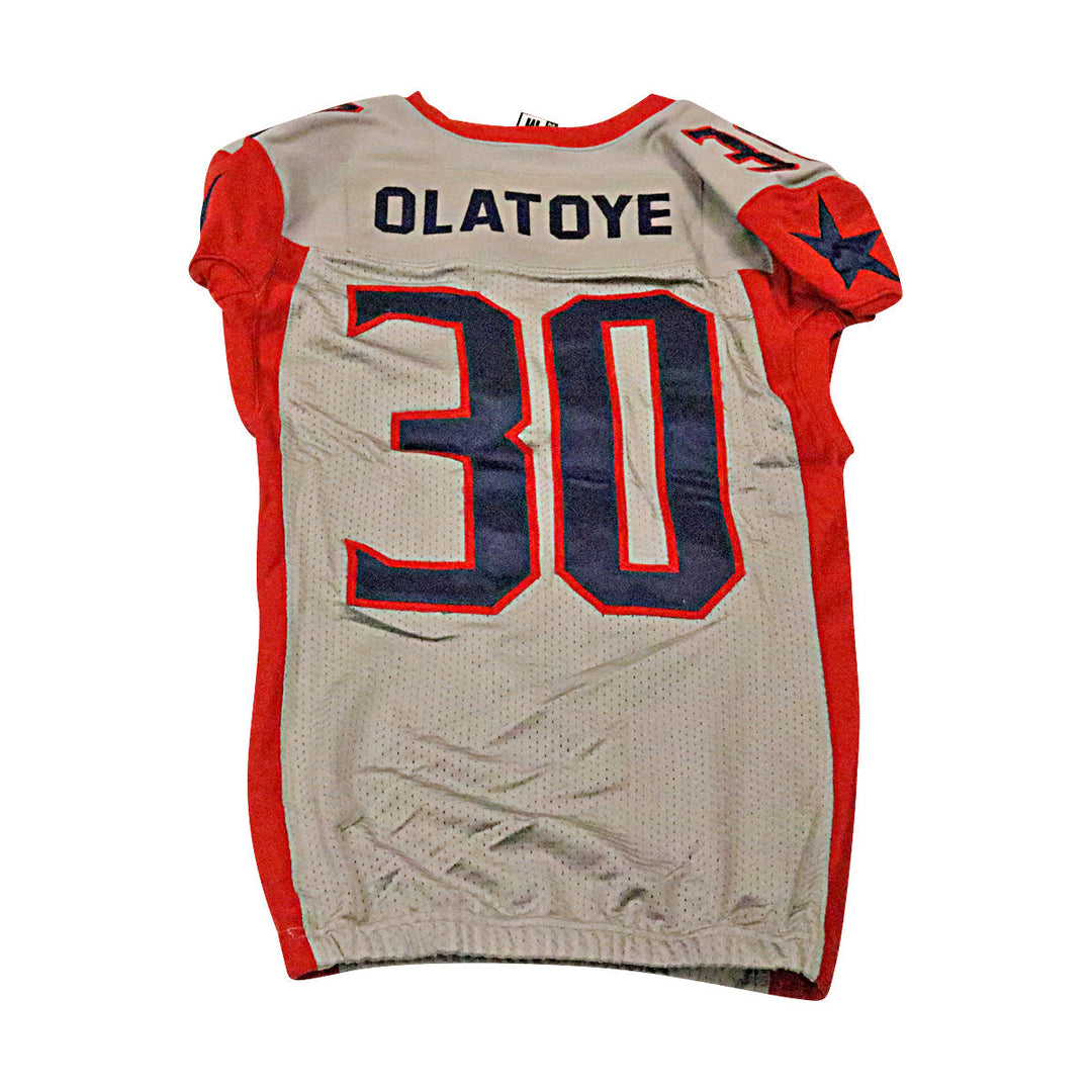 Ayodeji Olatoye Houston Roughnecks 2020 Game Used Away Jersey M