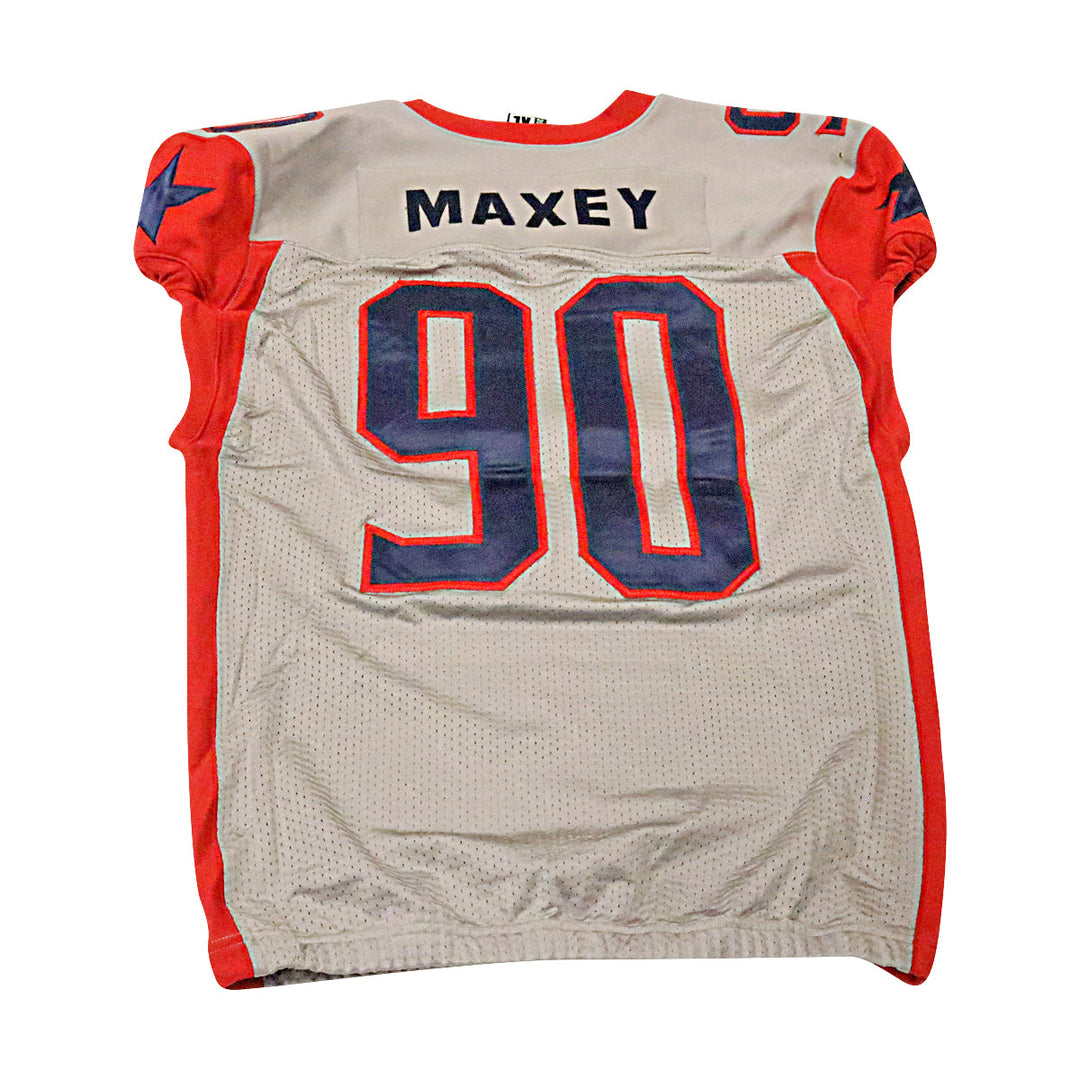 Johnny Maxey Houston Roughnecks 2020 Game Used Away Jersey XL
