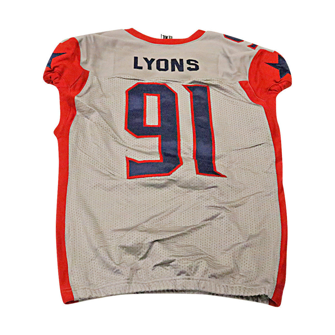 Caushaud Lyons Houston Roughnecks 2020 Game Used Away Jersey XL