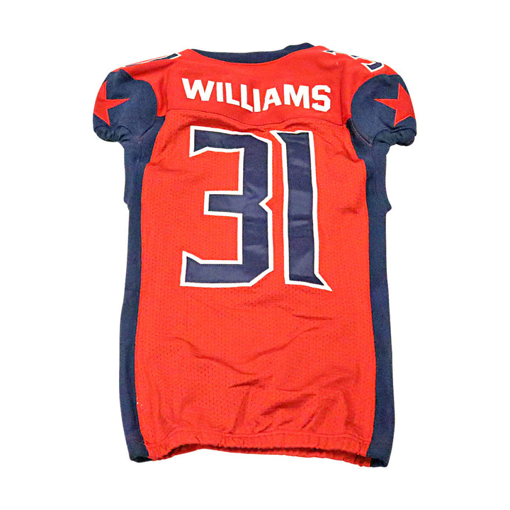 Williams Houston Roughnecks 2020 Game Used Home Jersey S
