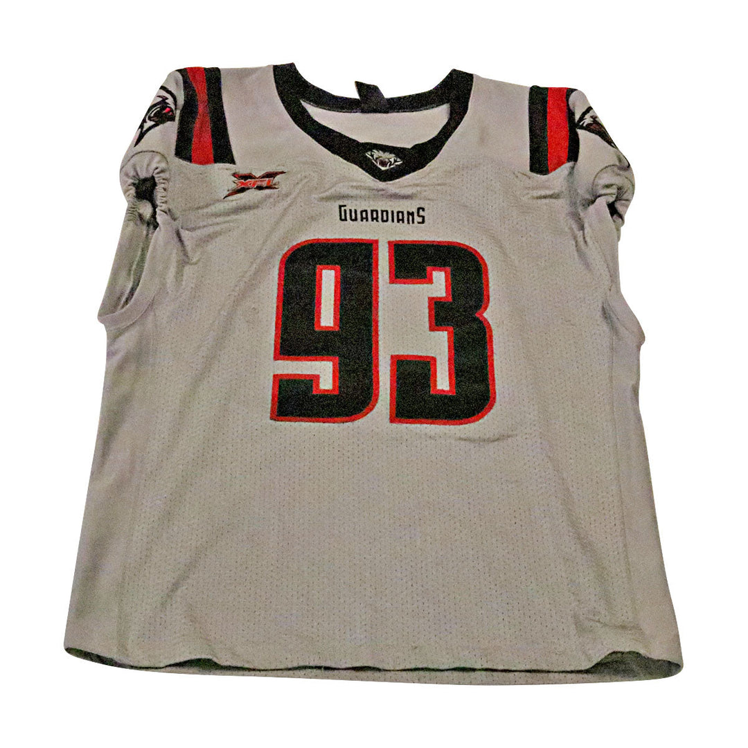 T.J. Barnes New York Guardians 2020 Game Used Away Jersey 2XL