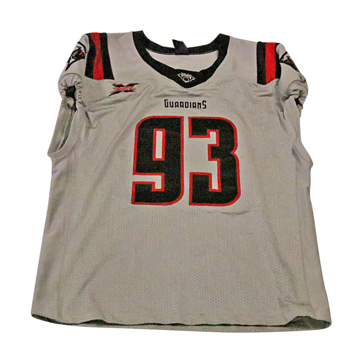 T.J. Barnes New York Guardians 2020 Game Used Away Jersey 2XL