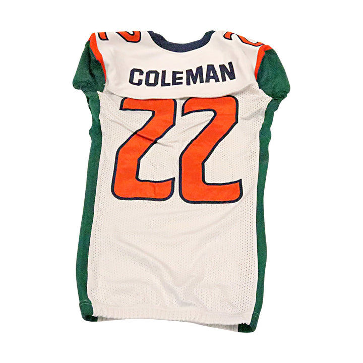 Trey Coleman Seattle Dragons 2020 Game Used Away Jersey S