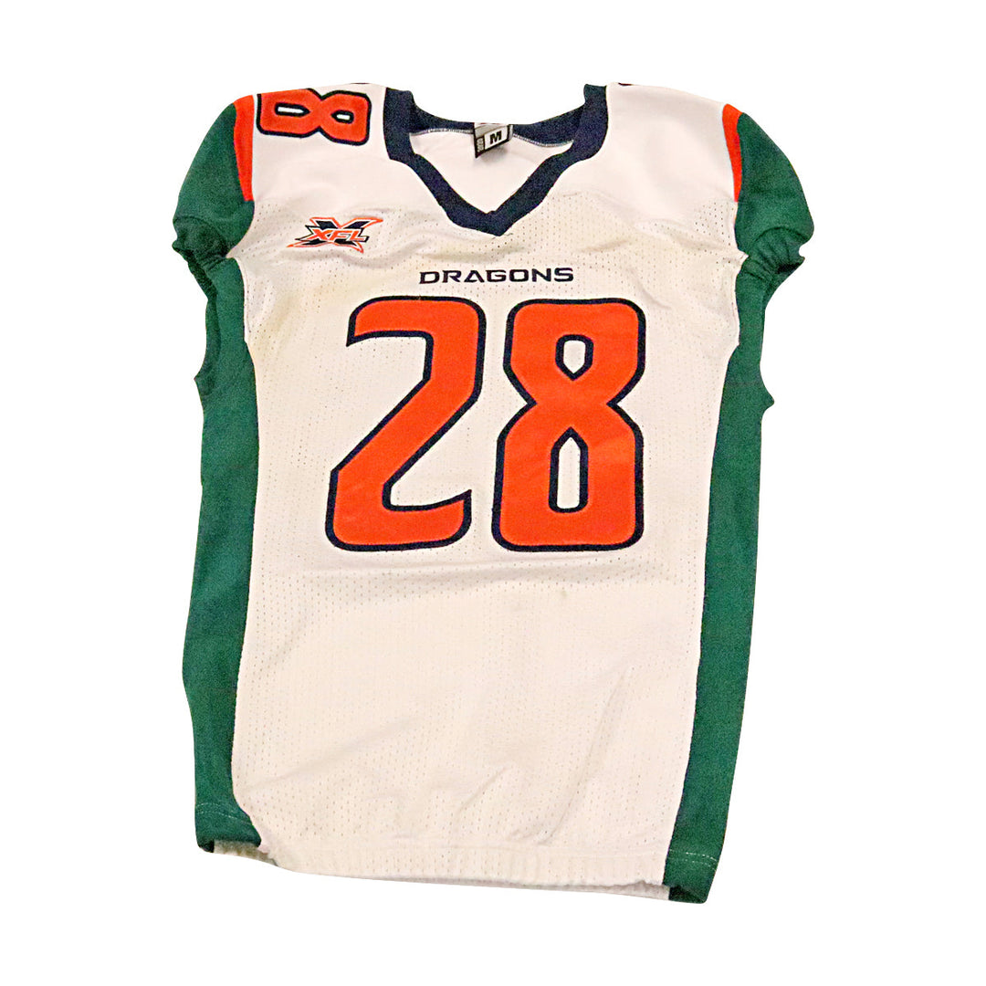Jermaine Ponder Jr. Seattle Dragons 2020 Game Issued Away Jersey M