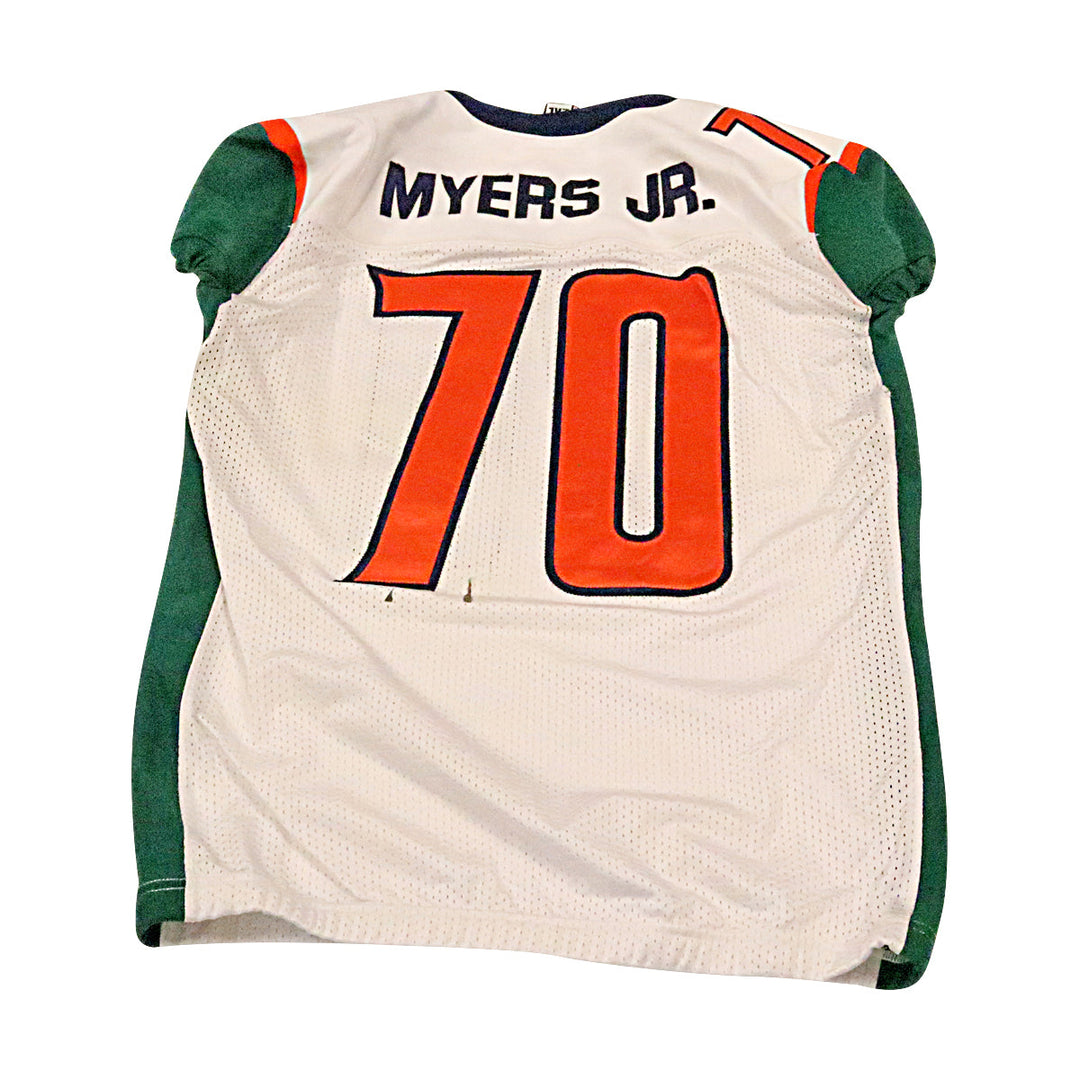 Robert Myers Jr. Seattle Dragons 2020 Game Used Away Jersey 2XL