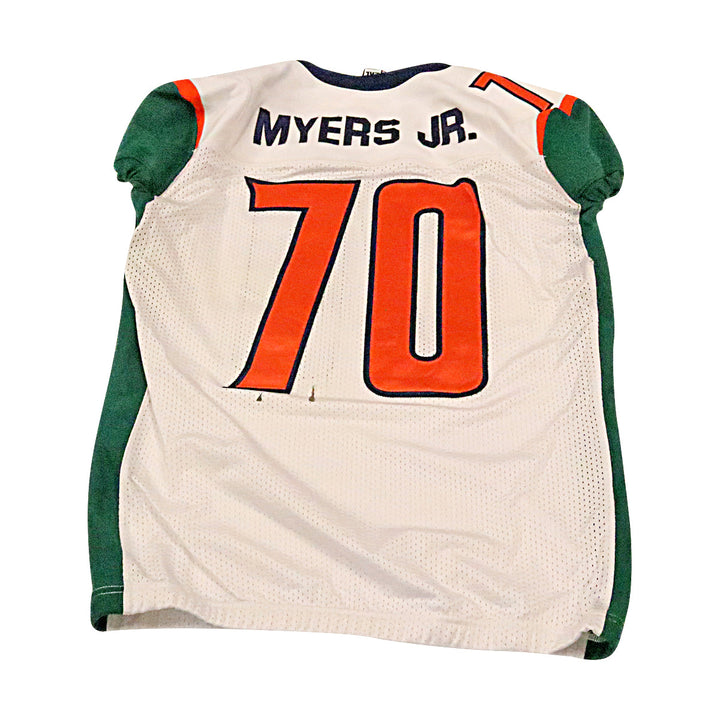 Robert Myers Jr. Seattle Dragons 2020 Game Used Away Jersey 2XL