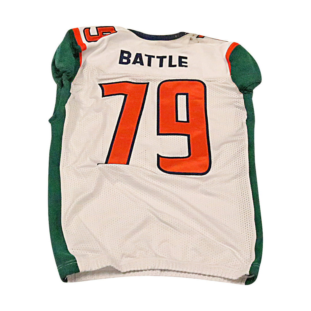 Isaiah Battle Seattle Dragons 2020 Game Used Away Jersey XL