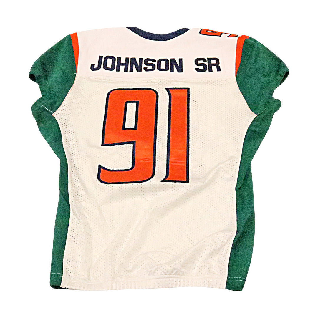 Anthony Johnson Sr Seattle Dragons 2020 Game Used Away Jersey L