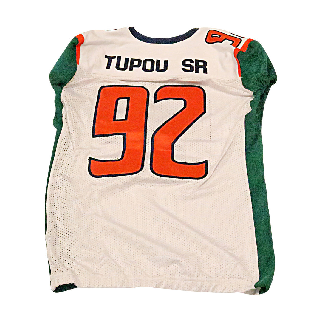 Taniela Tupuo Sr Seattle Dragons 2020 Game Used Away Jersey XL