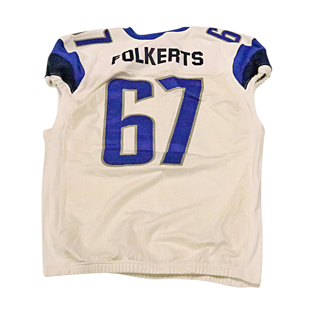 Brian Folkerts St. Louis Battlehawks 2020 Game Used Away Jersey XL