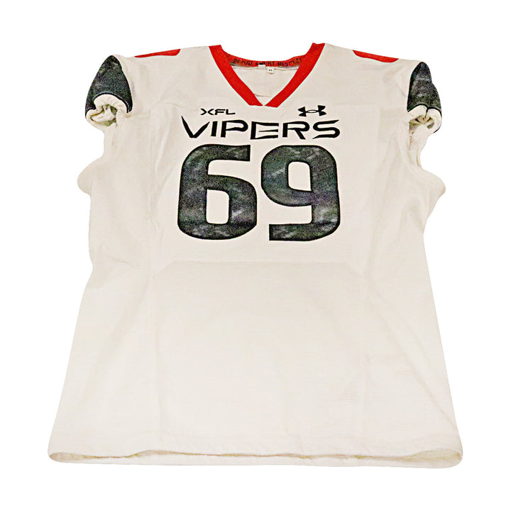Reginald McKenzie Las Vegas Vipers 2023 Game Issued Away Jersey Size 52