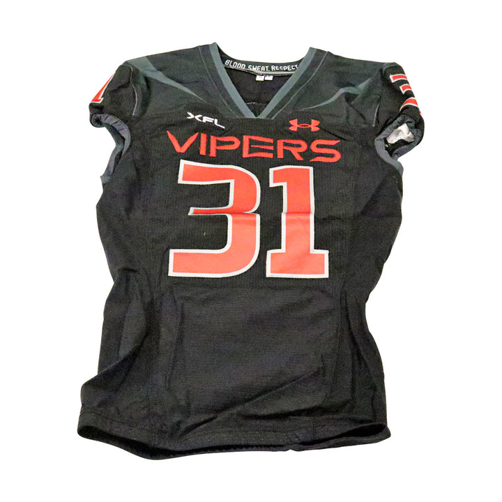 Jamar Summers Las Vegas Vipers 2023 Game Issued Home Jersey Size 42