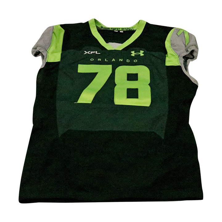 T.J. Bradley Orlando Guardians 2023 Game Issued Home Jersey Size 52