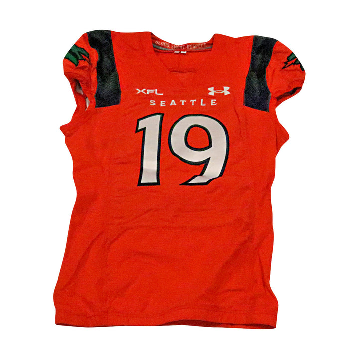 T.J. Hammonds Seattle Sea Dragons 2023 Game Issued Home Jersey Size 42